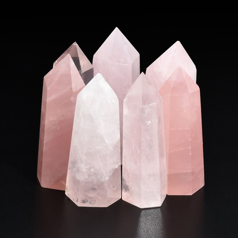 1 Large Rose Quartz Crystal Point for Attracting Love and Heart Chakra Healing