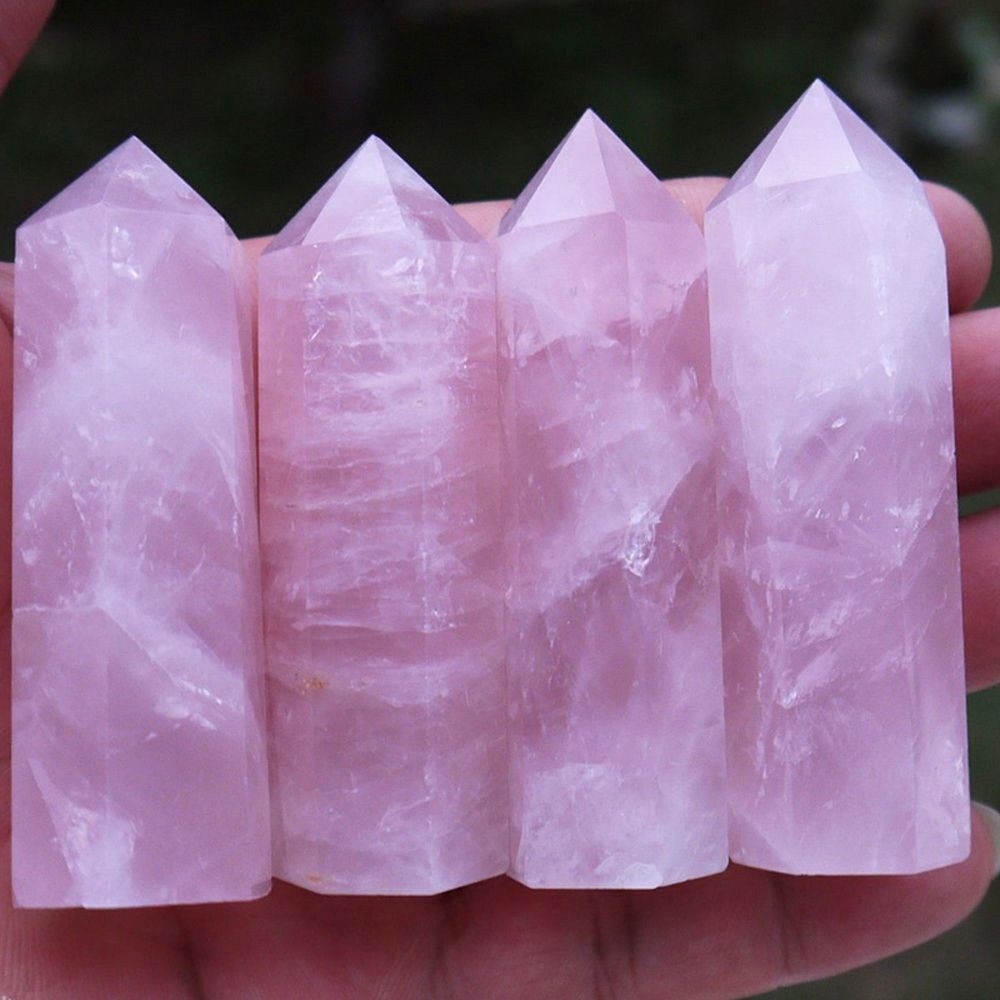 1 Large Rose Quartz Crystal Point for Attracting Love and Heart Chakra Healing