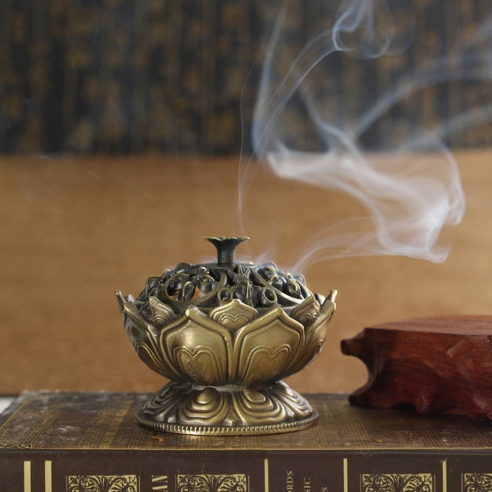 Handmade Lotus Flower Incense Burner