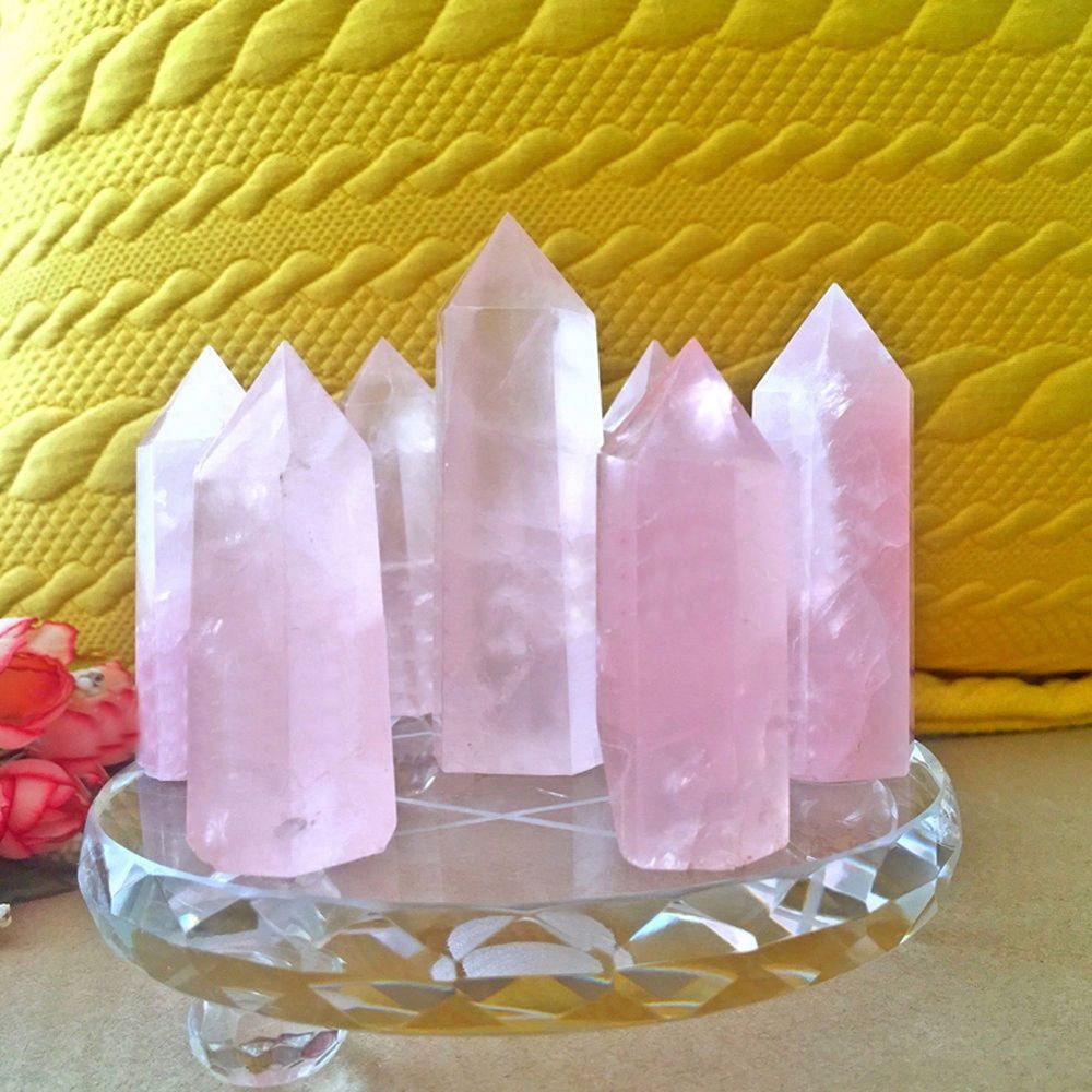 1 Large Rose Quartz Crystal Point for Attracting Love and Heart Chakra Healing