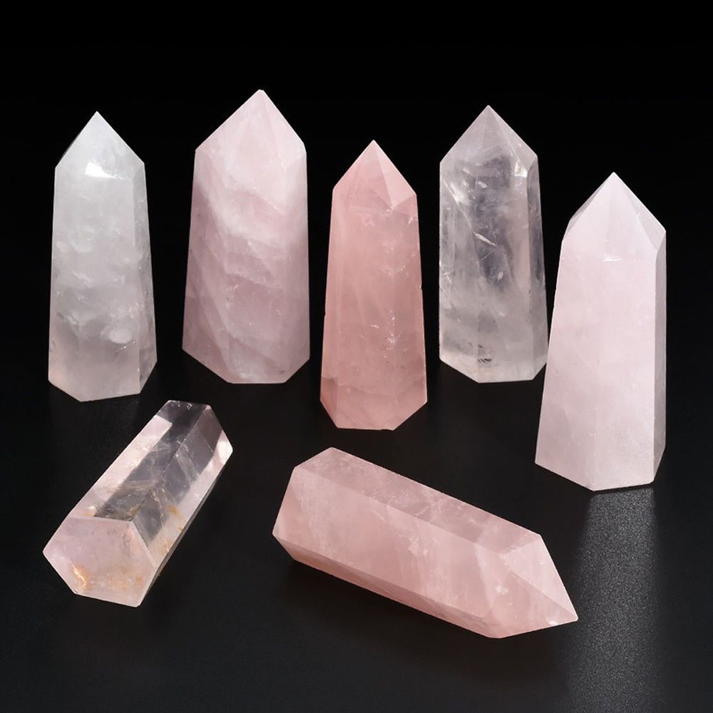 1 Large Rose Quartz Crystal Point for Attracting Love and Heart Chakra Healing